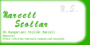 marcell stollar business card